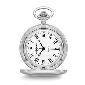 Swingtime Chrome-finish, Brass Quartz Pocket Watch